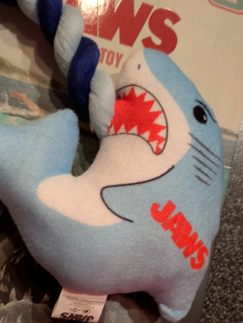 JAWS dog Toy With Squeaker, New!